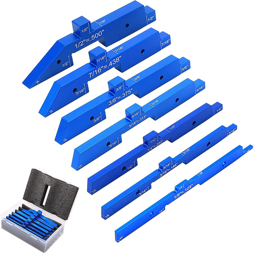 7Pcs Aluminum Precision Setup Blocks Height Gauge Set For Router Table Saw Accessories Angle Woodworking Set Up Bars
7Pcs Aluminum Precision Setup Blocks Height Gauge Set For Router Table Saw Accessories Angle Woodworking Set Up Bars