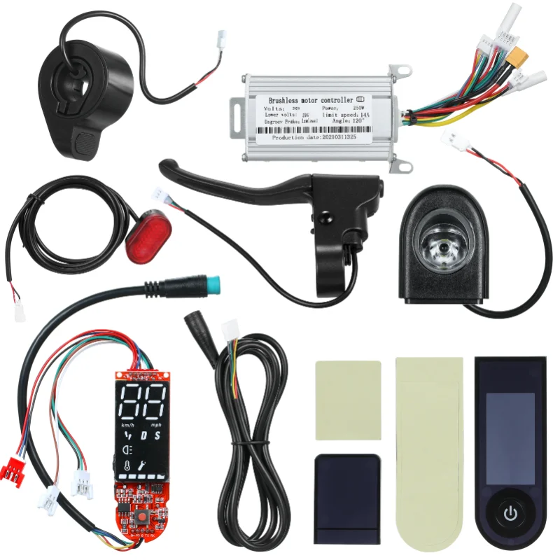 36V 250W Electric Scooter Brushless Motor Controller Set with Digital Display Headlight Scooter Accessory for Xiaomi M365
36V 250W Electric Scooter Brushless Motor Controller Set with Digital Display Headlight Scooter Accessory for Xiaomi M365