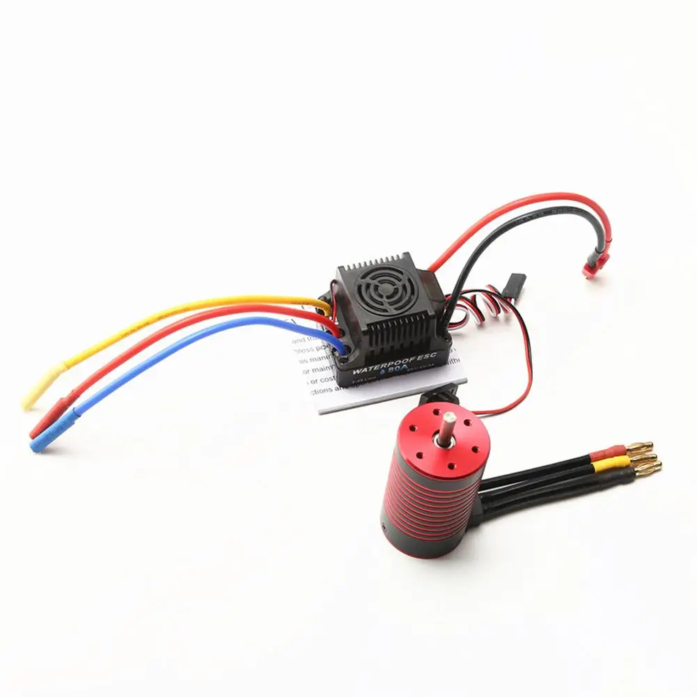 

Waterproof 3660 Brushless Motor 2600kv/3100kv/3800kv/4200kv With 80a Brushless Esc Compatible For Traxxas Wltoys Rc Car