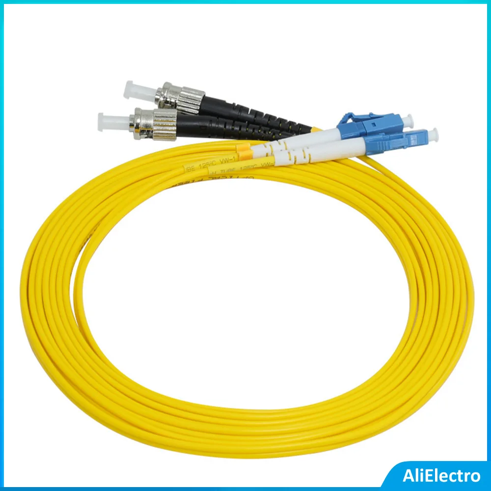 

10pcs ST/UPC-LC/UPC Dual Core Single Mode Fiber Optic Patch Cord Simplex Jumper Cable SM Duplex 2 cores Optic 1m 2m 3m 5m 10m