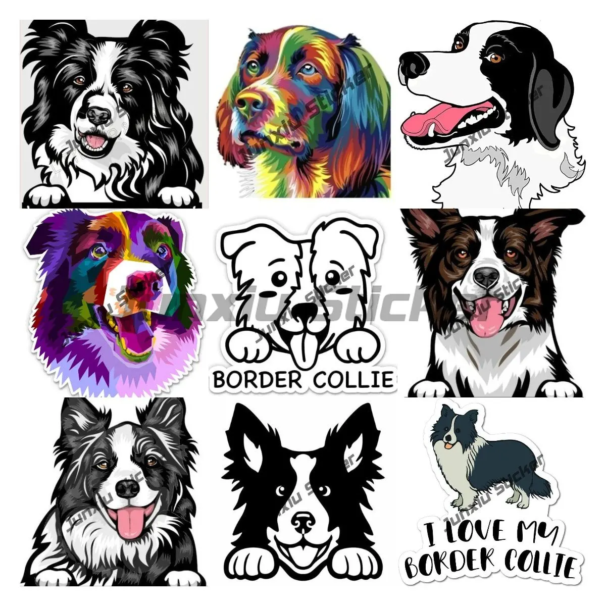 Border Collie Stickers Pop Art Style Vinyl Sticker Border Collie Dog Funny Vinyl Decal Waterproof Decal Cartoon Animal Decal
Border Collie Stickers Pop Art Style Vinyl Sticker Border Collie Dog Funny Vinyl Decal Waterproof Decal Cartoon Animal Decal