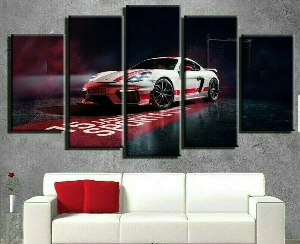 

Unframed 5 Panel 718 Car Sports Car Cuadros Canvas HD Posters Wall Art Picture Paintings for Living Room Home Decor