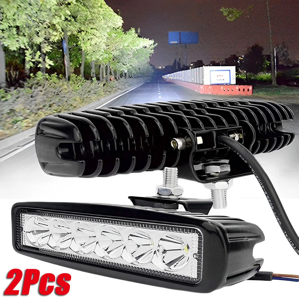 

Car Work Light 6LED DRL Spotlight High Bright Waterproof Auto Offroad SUV Truck Headlights Car Night Safety Driving Lamp 18W 12V