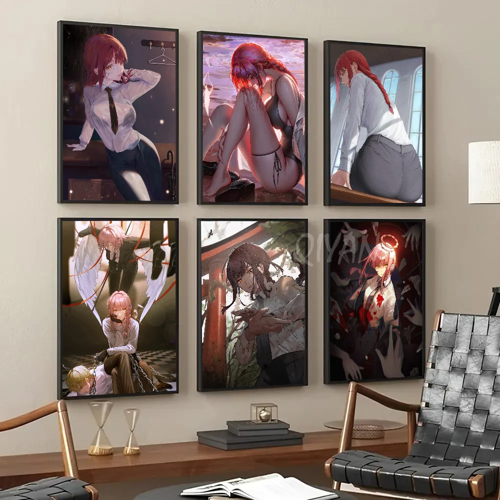 Anime Girl Makima Chainsaw Man Poster Self-adhesive Art Waterproof Paper Sticker Coffee House Bar Room Wall Decor
Anime Girl Makima Chainsaw Man Poster Self-adhesive Art Waterproof Paper Sticker Coffee House Bar Room Wall Decor