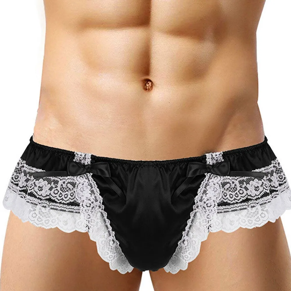 Sexy Sissy Pouch Panties Men Satin Ruffle Briefs Bow Tie Design Man Underwear Gaywear G-String T-Back Thongs Gay Exotic Costumes
Sexy Sissy Pouch Panties Men Satin Ruffle Briefs Bow Tie Design Man Underwear Gaywear G-String T-Back Thongs Gay Exotic Costumes