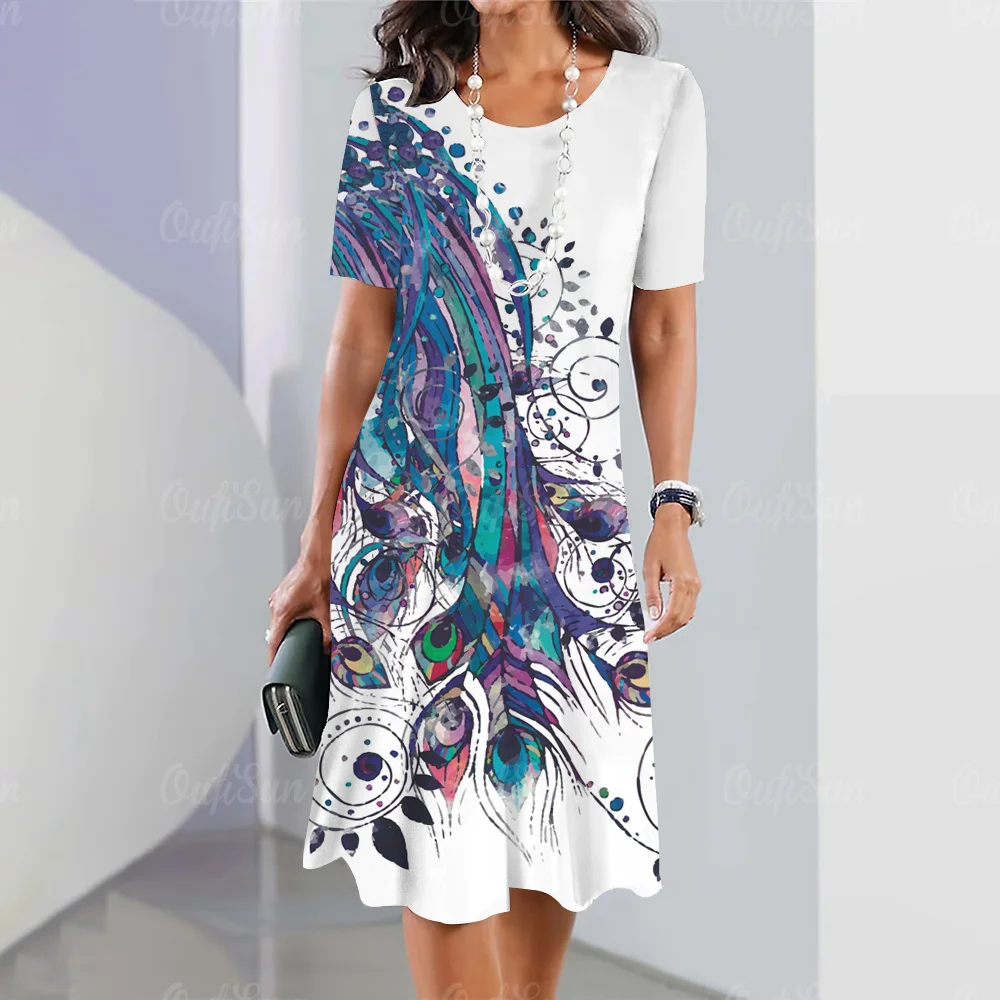 Peacock 3d Print Women Dress Casual Plus Size Y2k Holiday O-Neck Elegant Long Dresses For Ladies Retro Fashion Female Pullover
Peacock 3d Print Women Dress Casual Plus Size Y2k Holiday O-Neck Elegant Long Dresses For Ladies Retro Fashion Female Pullover