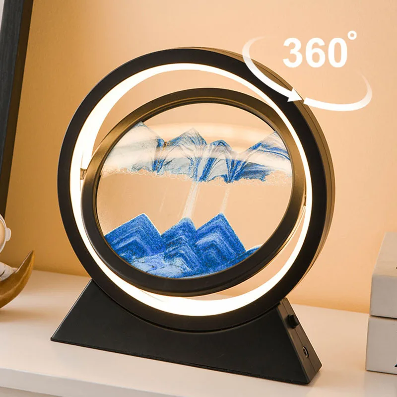 3D Hourglass LED Lamp Quicksand Moving Rotating Art Sand Scene Dynamic Living Room Decoration Accessories Modern Home Decor Gift
3D Hourglass LED Lamp Quicksand Moving Rotating Art Sand Scene Dynamic Living Room Decoration Accessories Modern Home Decor Gift