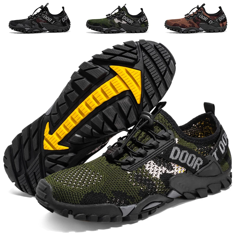 

Походная обувь, мужские дышащие Трекинговые ботинки, мужские водонепроницаемые ботинки для скалолазания, Нескользящие босоножки