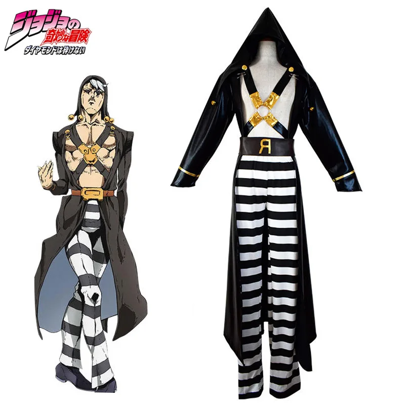JoJo's Bizarre Adventure Risotto Nero Cosplay Costume Leather Trench Coat Anime Role Play Uniform Halloween Christmas Full Set
JoJo's Bizarre Adventure Risotto Nero Cosplay Costume Leather Trench Coat Anime Role Play Uniform Halloween Christmas Full Set