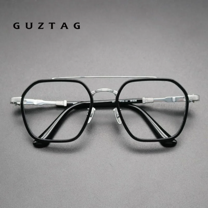 GUZTAG Clear Glasses Men Pure Titanium Retro Eyewear Frame Light Luxury Design Lightweight Casual Eyeglasses Fake Glasses 0342
GUZTAG Clear Glasses Men Pure Titanium Retro Eyewear Frame Light Luxury Design Lightweight Casual Eyeglasses Fake Glasses 0342
