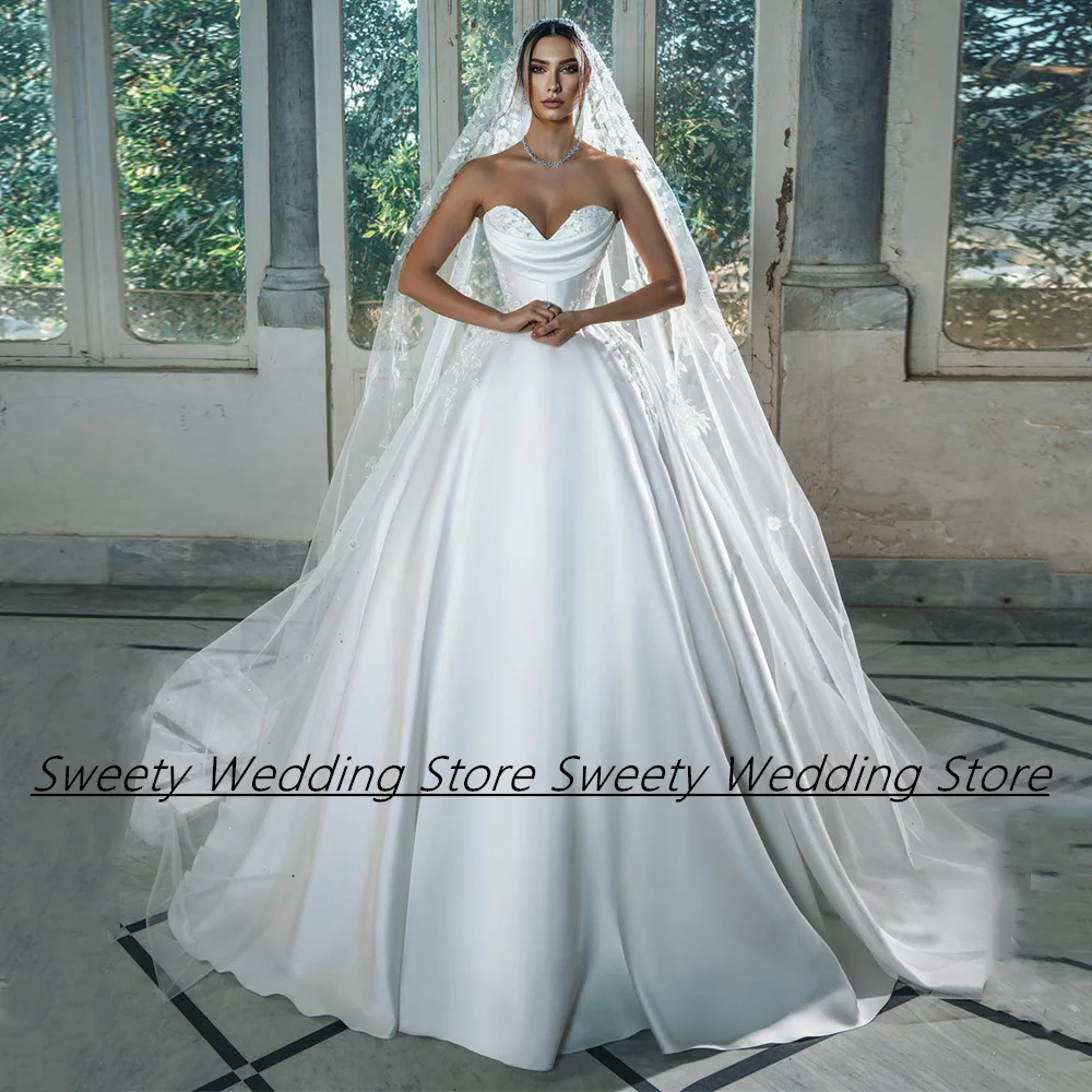 Jiayigong Gorgeous Ball Gown Wedding Dresses Women Bridal Sweetheart Sleeveless Applique Court Train Robe De Mariage
Jiayigong Gorgeous Ball Gown Wedding Dresses Women Bridal Sweetheart Sleeveless Applique Court Train Robe De Mariage
