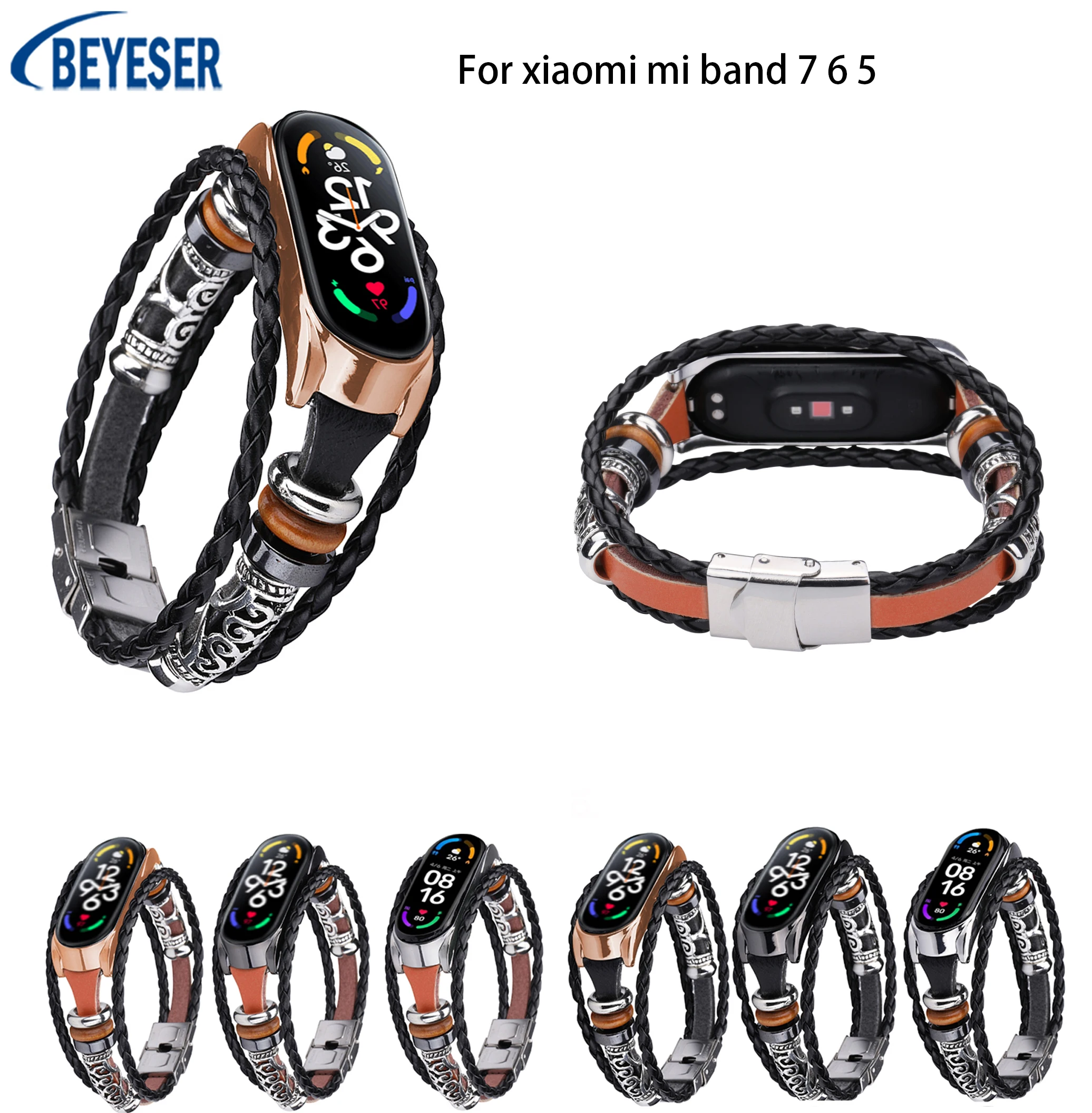 Mi Band 7 6 5 Strap For Xiaomi Mi Band 7 6 5 Vintage Strap Fashion Sports Leather Beading Smart Watch Replacement Bracelet
Mi Band 7 6 5 Strap For Xiaomi Mi Band 7 6 5 Vintage Strap Fashion Sports Leather Beading Smart Watch Replacement Bracelet