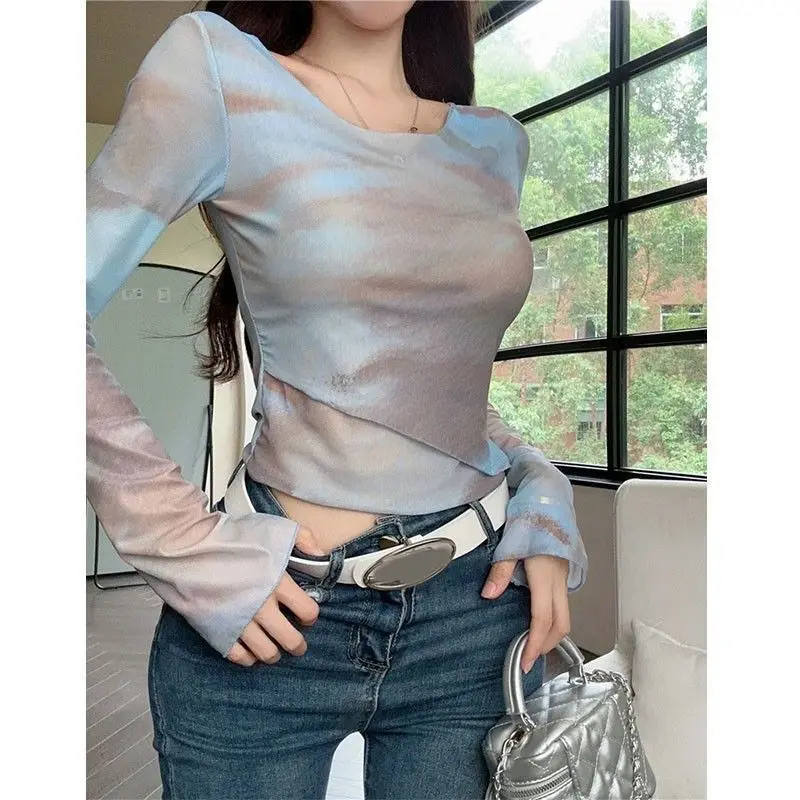 American Vintage Women T-shirt Harajuku Spice Girls Spring and Autumn Mesh Tops Slim Sunscreen Versatile Fashion Tops Female
American Vintage Women T-shirt Harajuku Spice Girls Spring and Autumn Mesh Tops Slim Sunscreen Versatile Fashion Tops Female