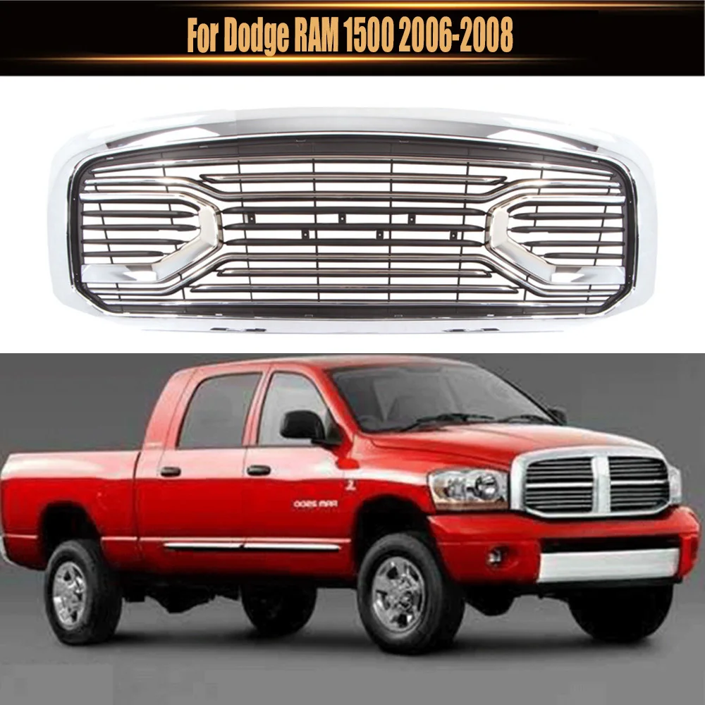 Radiator Trims Cover Racing Grill Grills Hood Mesh Front Grille Upper Bumper Grilles Modified For Dodge RAM 1500 2006-2008
Radiator Trims Cover Racing Grill Grills Hood Mesh Front Grille Upper Bumper Grilles Modified For Dodge RAM 1500 2006-2008