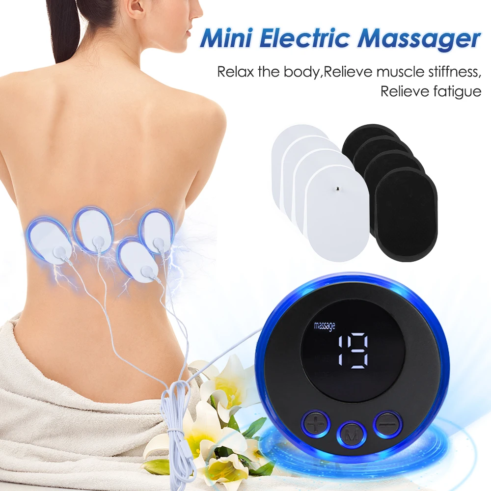 

EMS Mini Portable Electric Pulse Neck Massager Cervical Back Muscle Pain Relief Tool Shoulder Leg Body Massage Relax Cushion