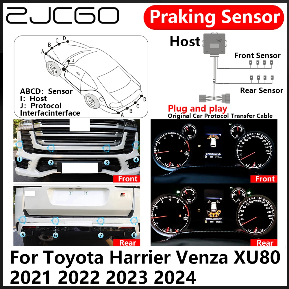 ZJCGO OEM Front Rear Reverse Parking Sensor PDC Car Reversing AID System For Toyota Harrier Venza XU80 2021 2022 2023 2024
ZJCGO OEM Front Rear Reverse Parking Sensor PDC Car Reversing AID System For Toyota Harrier Venza XU80 2021 2022 2023 2024