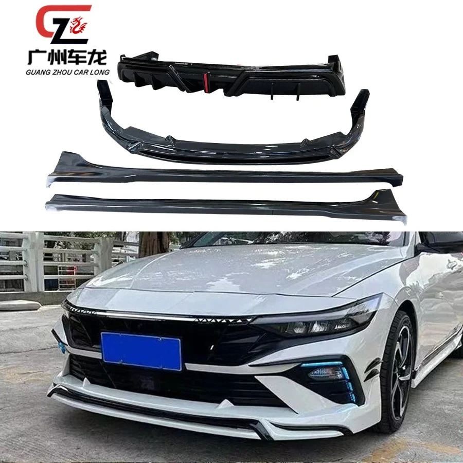 Carlong Car Body Kit for 2023-2025 Hyundai Elantra Front Lip Rear Lip Side Skirts Car Bumper Lips for CN7 ABS Material No Color Carlong Car Body Kit for 2023-2025 Hyundai Elantra Front Lip Rear Lip Side Skirts Car Bumper Lips for CN7 ABS Material No Color