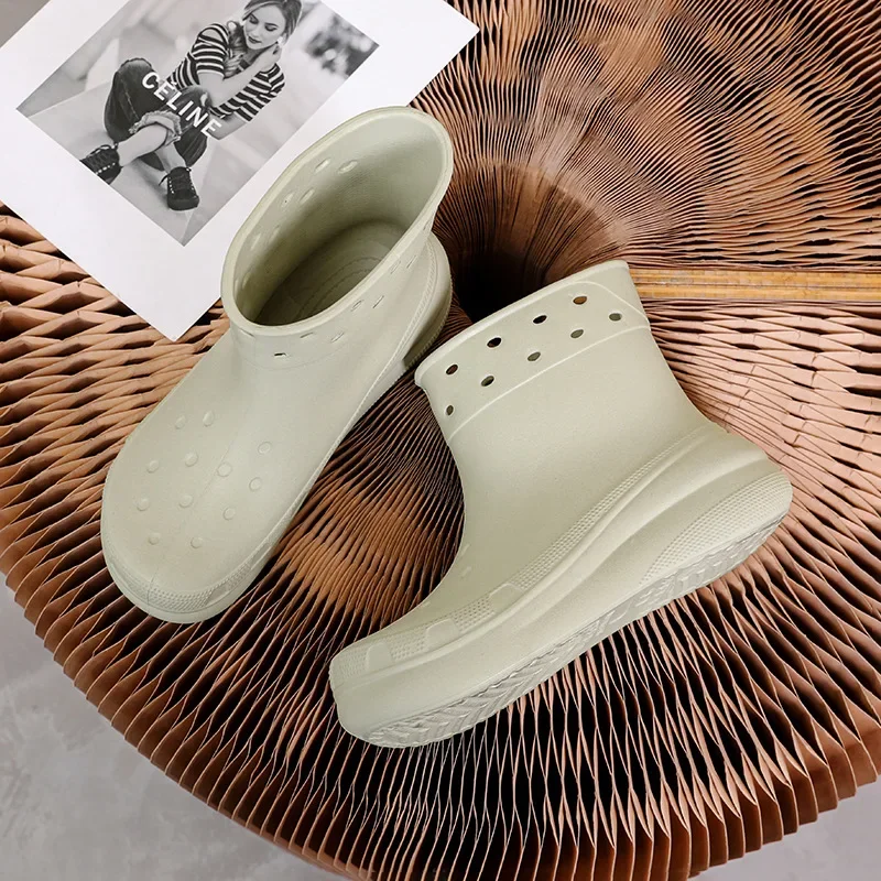 Новые резиновые сапоги, увеличивающие рост, стильная женская обувь для воды, водонепроницаемые и износостойкие резиновые сапоги, Короткие Нескользящие резиновые сапоги
Новые резиновые сапоги, увеличивающие рост, стильная женская обувь для воды, водонепроницаемые и износостойкие резиновые сапоги, Короткие Нескользящие резиновые сапоги