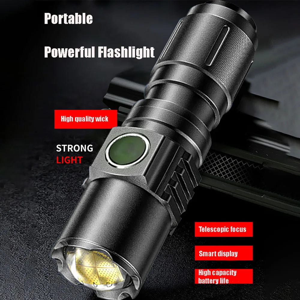 Mini Flashlight Four-speed White Laser Long-range Small Torch High Power Led Outdoor Waterproof Telescopic Zoom Strong Light 
Mini Flashlight Four-speed White Laser Long-range Small Torch High Power Led Outdoor Waterproof Telescopic Zoom Strong Light