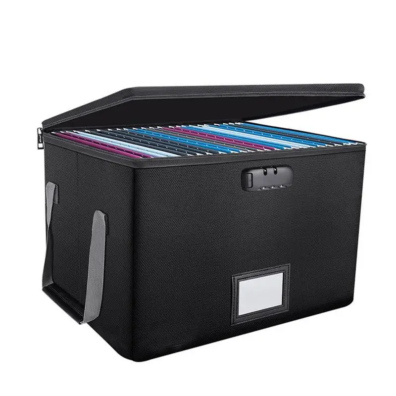 

Fireproof Waterproof Document Storage Box Bag Safe Pouch For Jewelry File Safe Portable Travel Storage Bag For Money Jewelry
