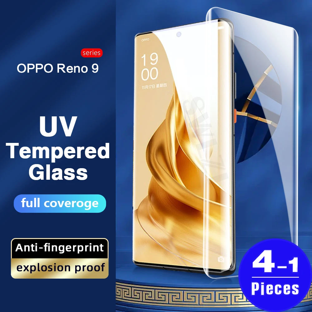1-4pcs cover UV Tempered Glass For oppo reno 9 A1 pro plus phone Screen Protector reno 6 5 4 3 pro 5G Protective Film smartphone
1-4pcs cover UV Tempered Glass For oppo reno 9 A1 pro plus phone Screen Protector reno 6 5 4 3 pro 5G Protective Film smartphone
