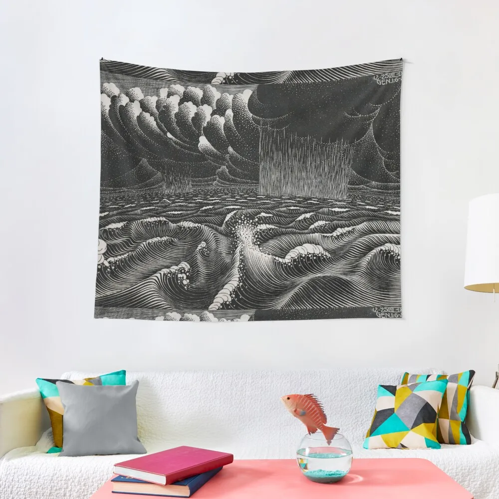 

The second day of the creation, by M.C. Escher Tapestry Decor For Room Room Design Room Decoration Aesthetic Decor For Bedroom