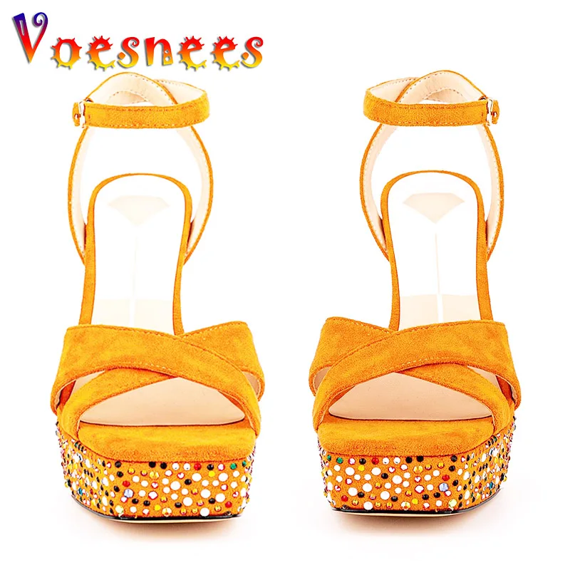 Women's New Diamond Inlaid High Heels 14CM Suede Outdoor Beach Shoes Summer Fashion Dress Sandals Roman Party Square Head Pumps
Women's New Diamond Inlaid High Heels 14CM Suede Outdoor Beach Shoes Summer Fashion Dress Sandals Roman Party Square Head Pumps