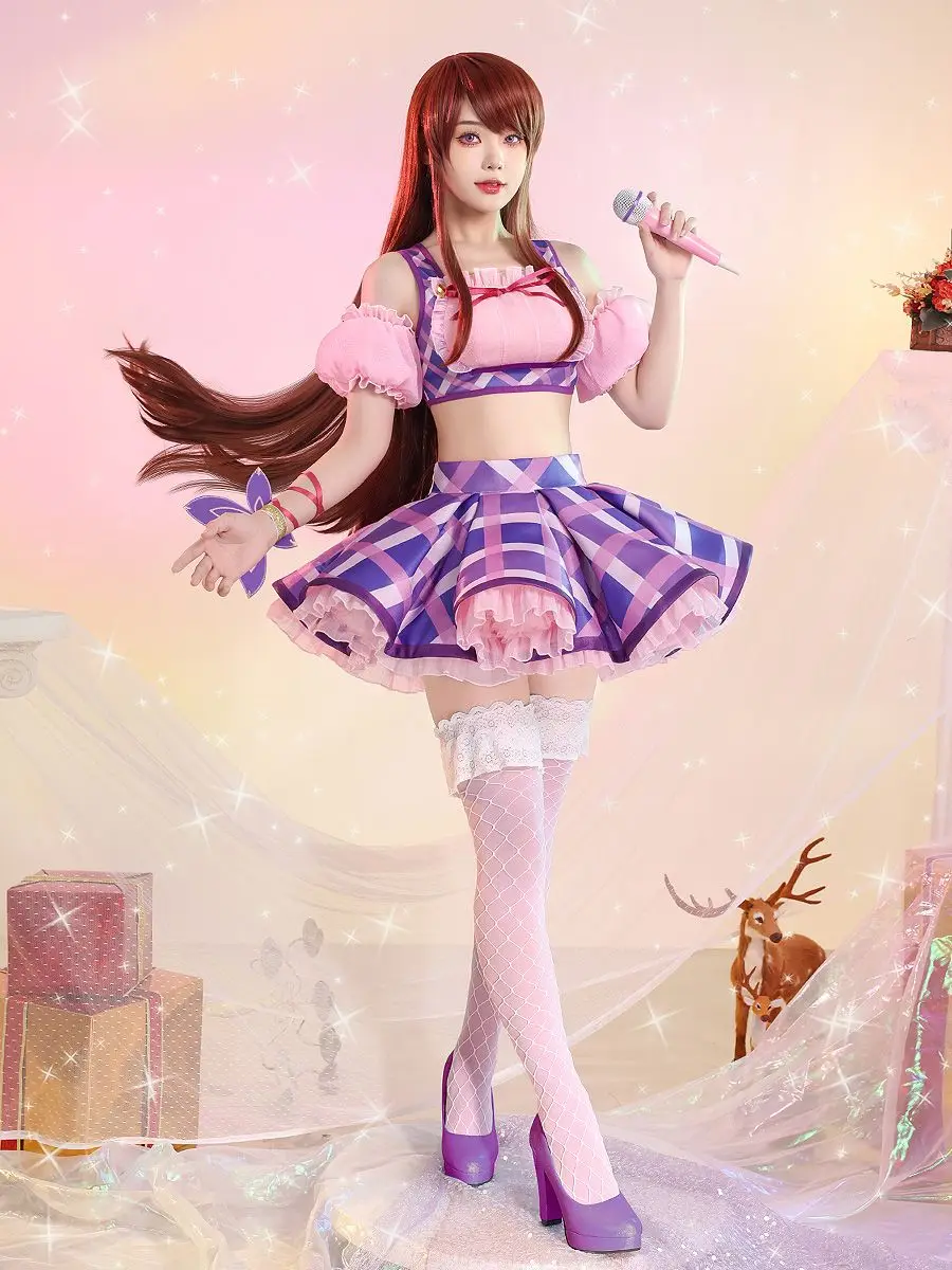 Idol activity coswear purple blowing orchid cosplay women's clothing coswear anime clothing
Idol activity coswear purple blowing orchid cosplay women's clothing coswear anime clothing