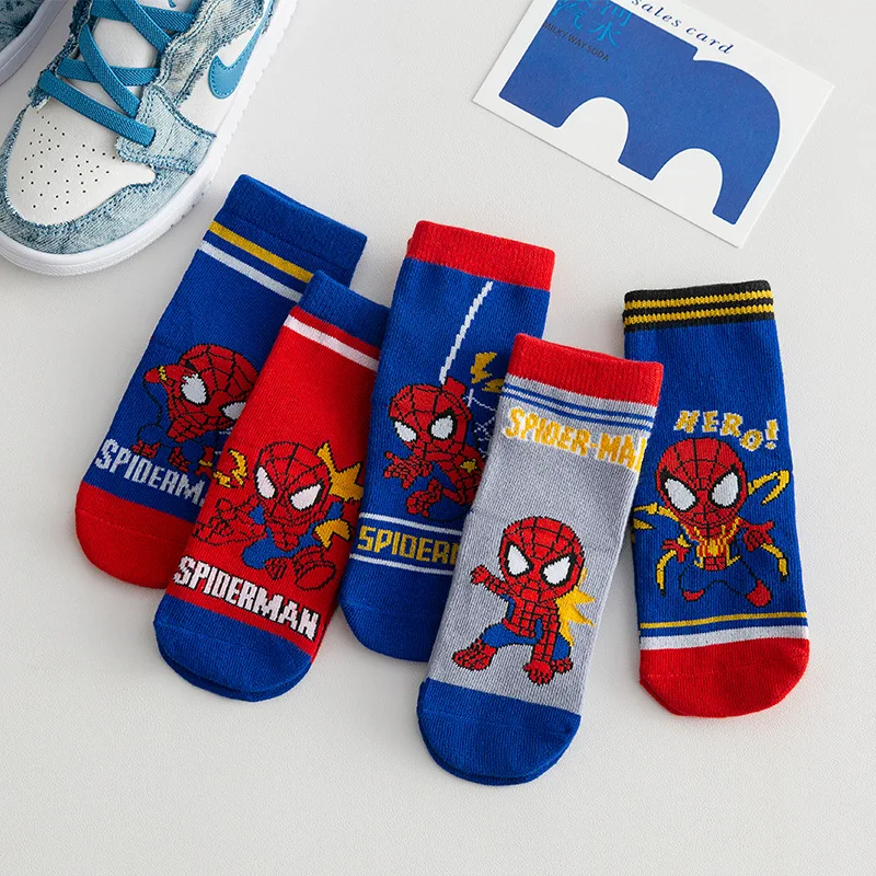 5Pairs Disney Baby Socks Spiderman Cartoon Anime Cotton Boys Tube Socks Children Autumn Winter Socks Children Socks Size 1-12 Y
5Pairs Disney Baby Socks Spiderman Cartoon Anime Cotton Boys Tube Socks Children Autumn Winter Socks Children Socks Size 1-12 Y