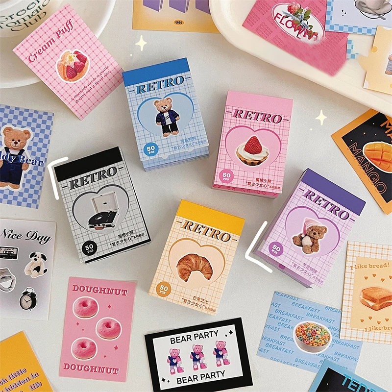 50Sheets Ins Style Cute Bear Party Stickers Planner Journal Collage DIY Idol Card Decoration Sticker Book Kawaii Stationery
50Sheets Ins Style Cute Bear Party Stickers Planner Journal Collage DIY Idol Card Decoration Sticker Book Kawaii Stationery