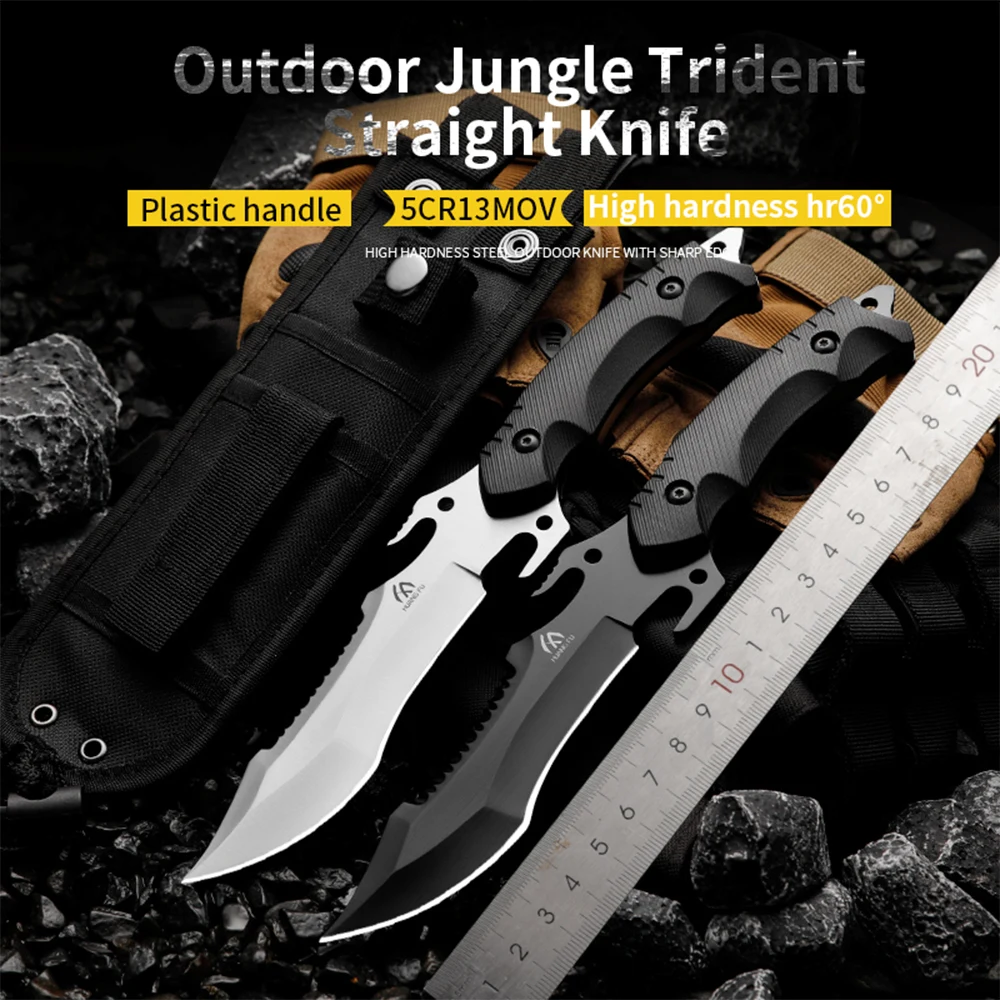 HUANGFU High quality 5CR13MOV steel outdoor knife hiking hunting knife wilderness survival rescue knife fixed blade
HUANGFU High quality 5CR13MOV steel outdoor knife hiking hunting knife wilderness survival rescue knife fixed blade