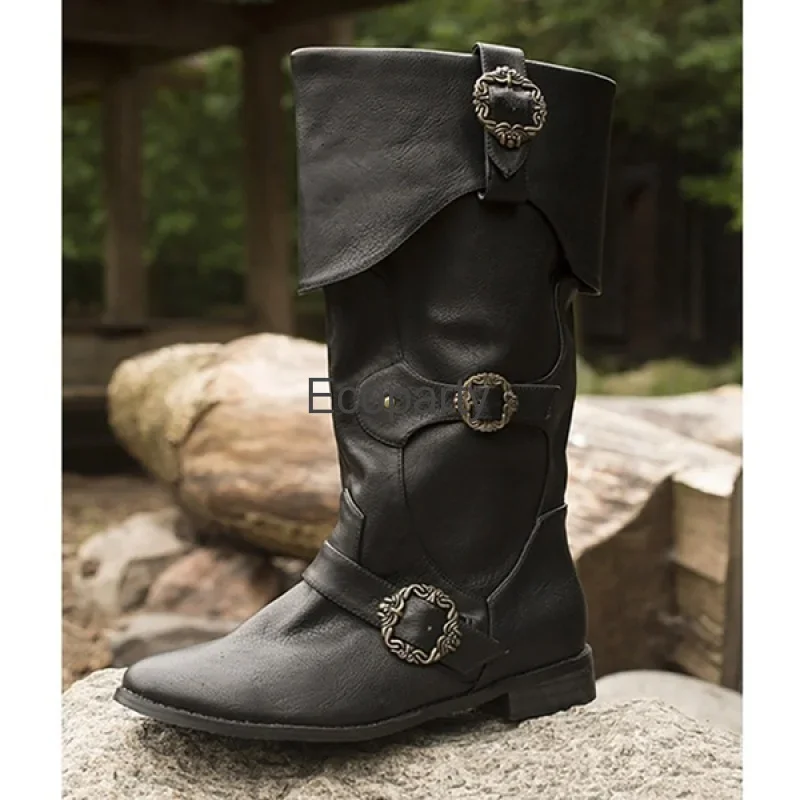 2024 Medieval Men Knight Cosplay Pu Leather Shoes Gothic Retro Punk High Boots Halloween Carnival Stage Party Elf Vintage Boot
2024 Medieval Men Knight Cosplay Pu Leather Shoes Gothic Retro Punk High Boots Halloween Carnival Stage Party Elf Vintage Boot
