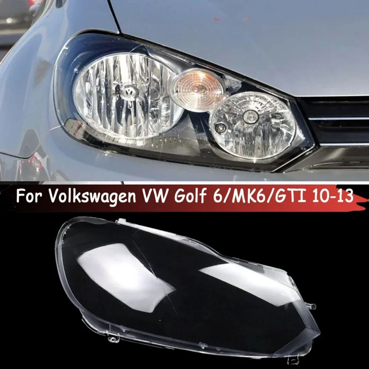 

Налобный фонарь для Volkswagen VW Golf 6 MK6 GTI, автомобильный налобный фонарь, крышка для автомобильной фары, крышка для объектива, абажур, стеклянные колпачки для ламп 2010 2011 2012