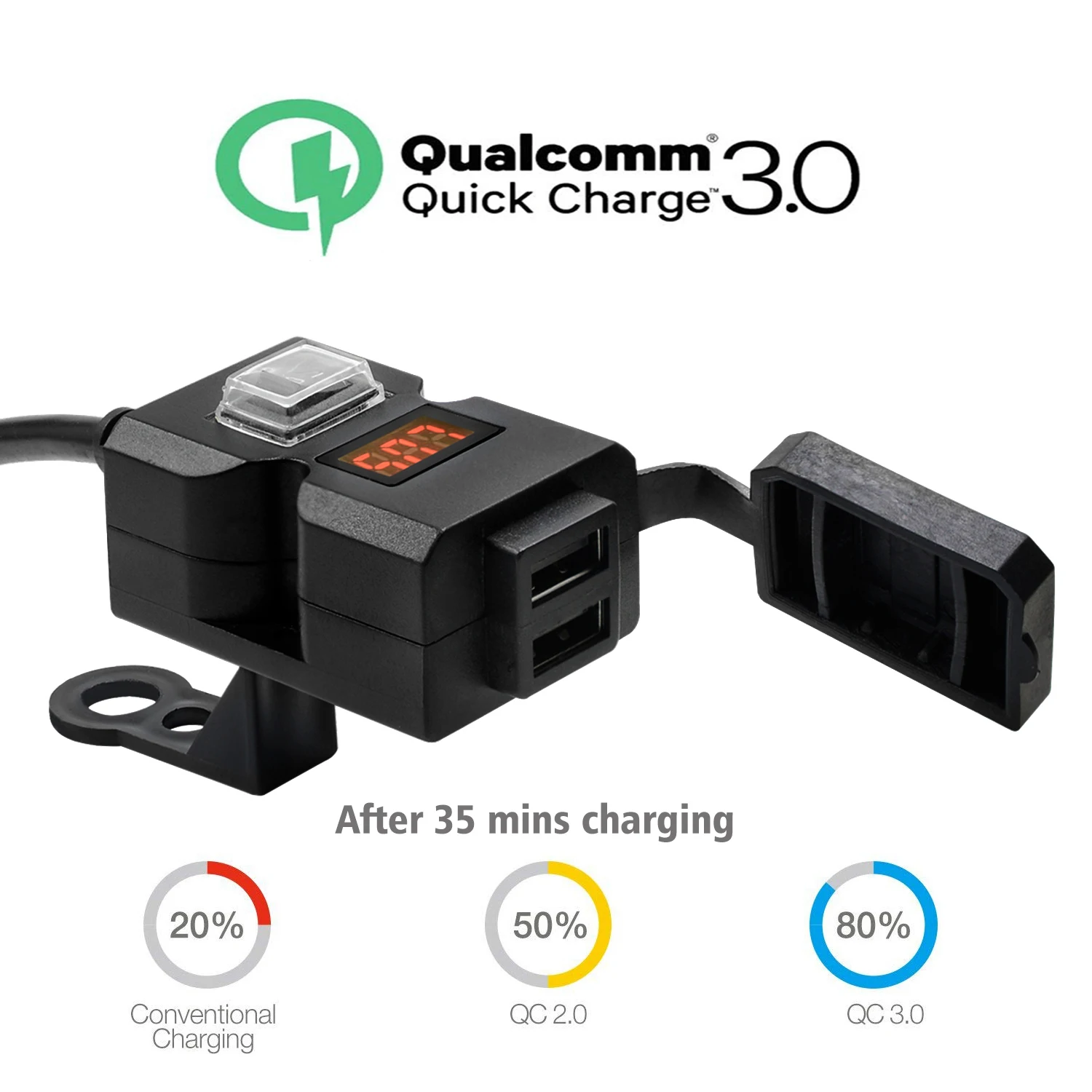 Motorcycle Dual Usb Voltmeter Fast Charger With ON OFF QC3.0 Motorbike Power Socket Splitter Cell Phone Plug For Moto Adapter
Motorcycle Dual Usb Voltmeter Fast Charger With ON OFF QC3.0 Motorbike Power Socket Splitter Cell Phone Plug For Moto Adapter
