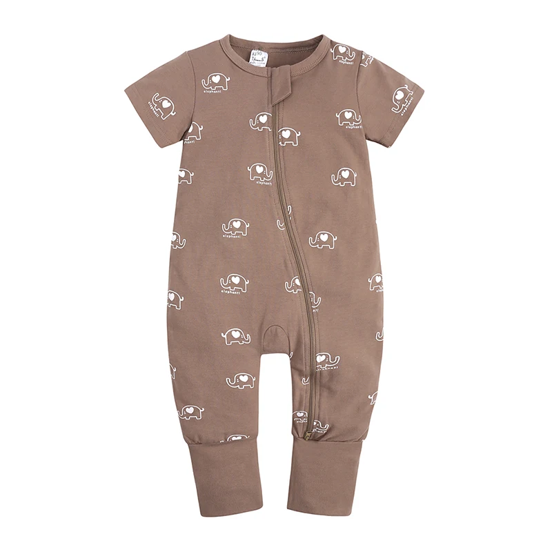 Essentials Kids Tales Summer Toddler Boy Clothes Baby Girls Sleepsuit Zipper Rompers Cotton O-neck Short Sleeve Bodysuit 3-24M 7 S2f5c3727f61a4a9bb2d741268fed00c8c