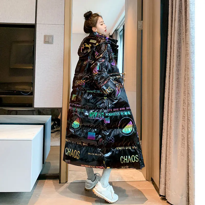 Padded Women's Coat New Bright Face Over The Knee Long Colorful Draw-Away Winter Jacket Women Hooded Thickened Clothes
Padded Women's Coat New Bright Face Over The Knee Long Colorful Draw-Away Winter Jacket Women Hooded Thickened Clothes