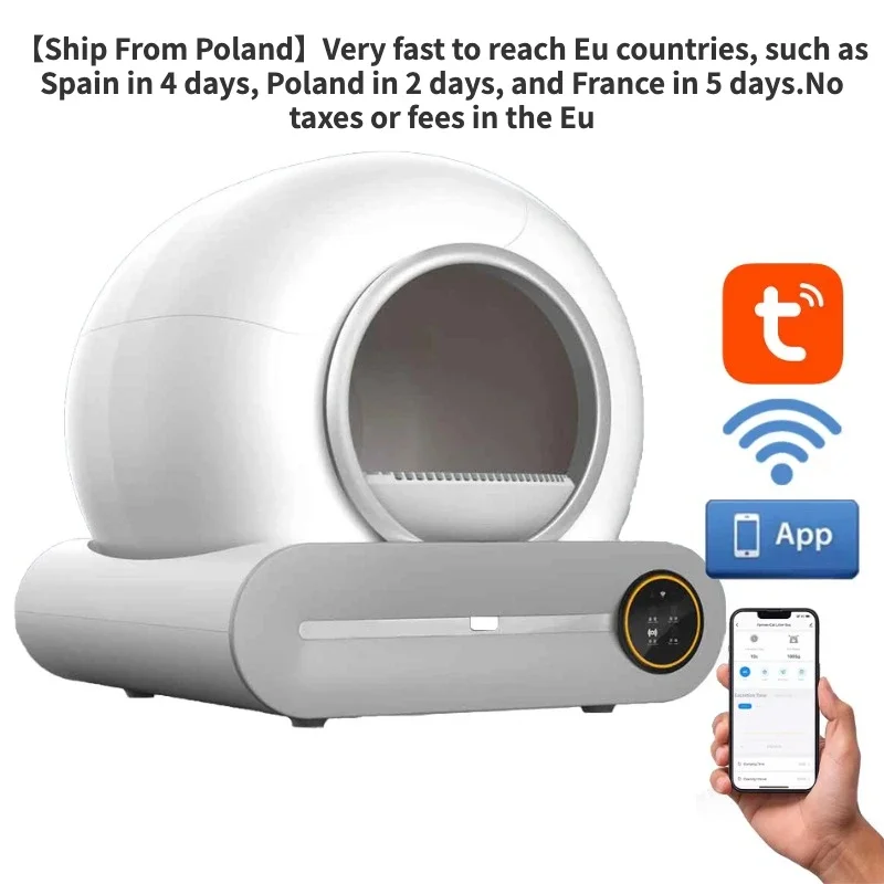 【Ship From Poland】Self-cleaning Automatic Cat Toilet App Control Smart Cat Litter Box Large 65L Arenero Gato Cerrado EU No Taxes
【Ship From Poland】Self-cleaning Automatic Cat Toilet App Control Smart Cat Litter Box Large 65L Arenero Gato Cerrado EU No Taxes