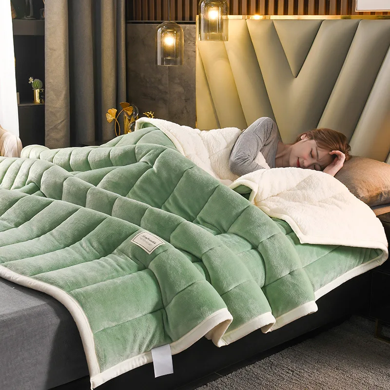 Winter Bed Blankets Soft Warm Coral Fleece Blanket Fluffy Thick Sofa Covers Thickness Weighted Blanket Bedspread On The Bed
Winter Bed Blankets Soft Warm Coral Fleece Blanket Fluffy Thick Sofa Covers Thickness Weighted Blanket Bedspread On The Bed