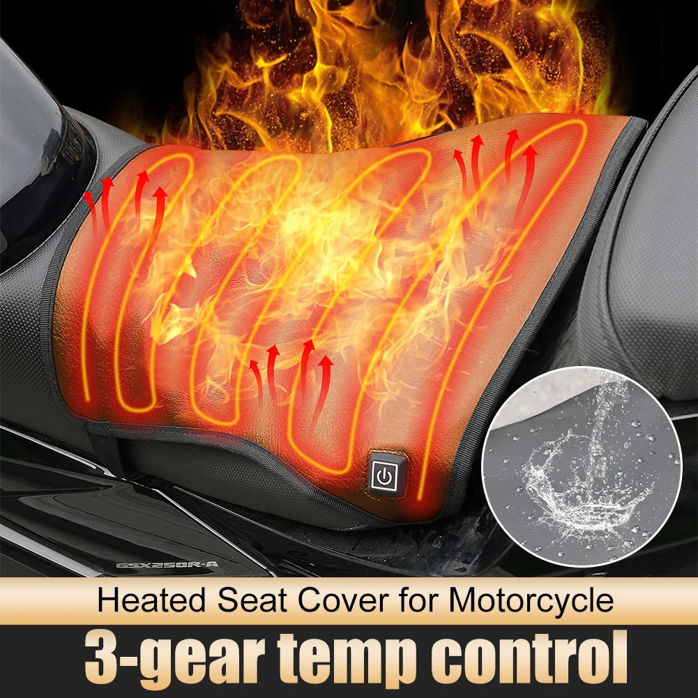 New Heated Seat Cushion For Motorcycle Electric Bikes Heating Seat Cover 3-Gear Temperature Setting Waterproof Leather Seat Pad
New Heated Seat Cushion For Motorcycle Electric Bikes Heating Seat Cover 3-Gear Temperature Setting Waterproof Leather Seat Pad