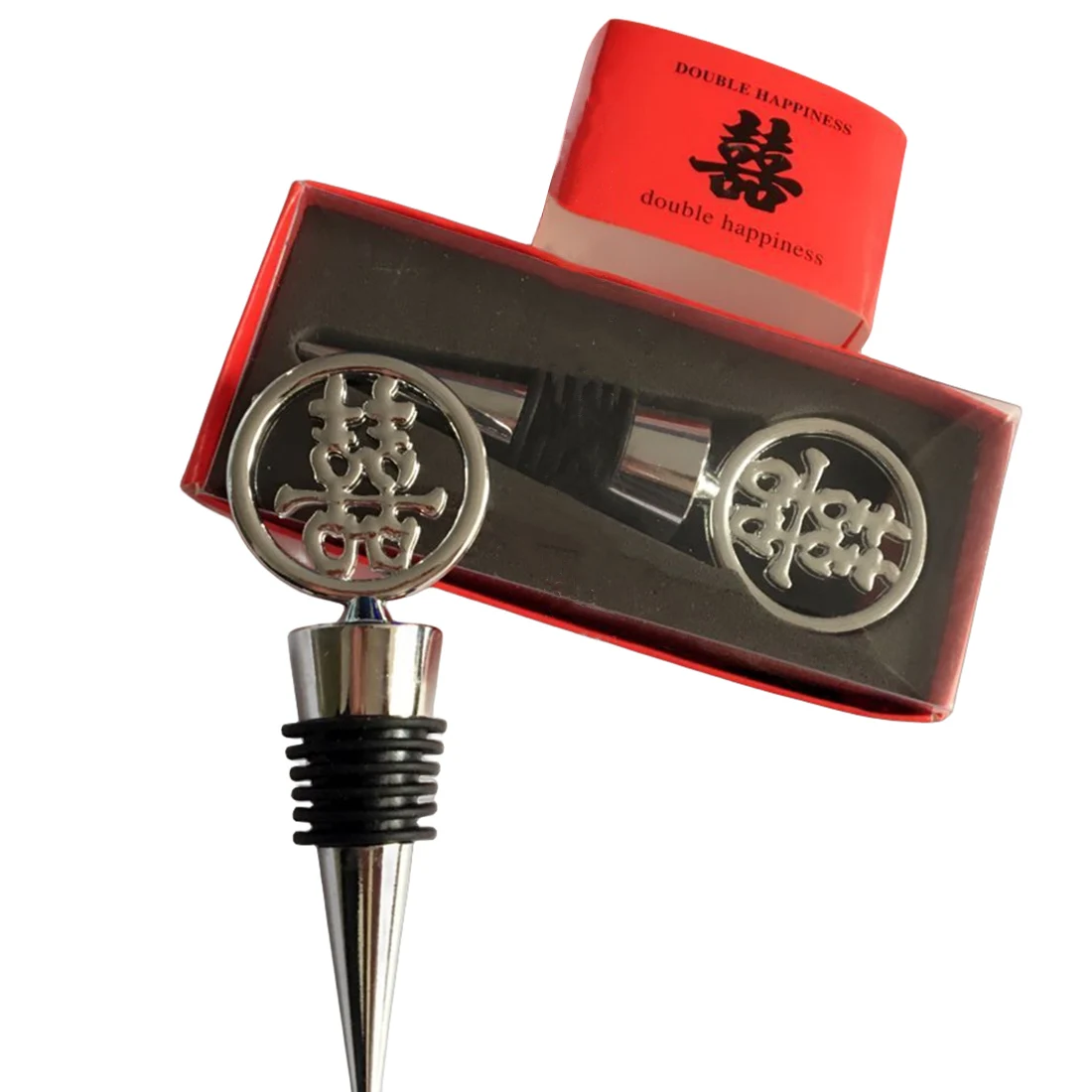 Двойной дизайн счастья, винная бутылка, стопор, конфеты, свадебные подарки, свадебный душ, бар, подарки, день рождения и т. д. (10 шт.)
Двойной дизайн счастья, винная бутылка, стопор, конфеты, свадебные подарки, свадебный душ, бар, подарки, день рождения и т. д. (10 шт.)