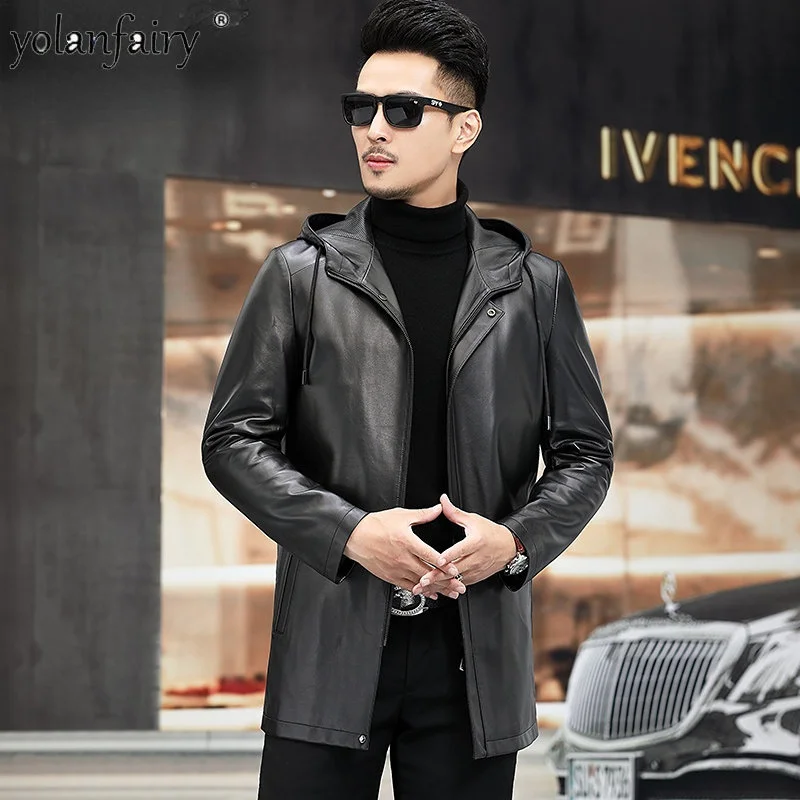 Autumn Winter Natural Sheepskin Coat Genuine Leather Jacket Men Mid Long Hooded Windbreaker Korean Style Fashion Coats F
Autumn Winter Natural Sheepskin Coat Genuine Leather Jacket Men Mid Long Hooded Windbreaker Korean Style Fashion Coats F
