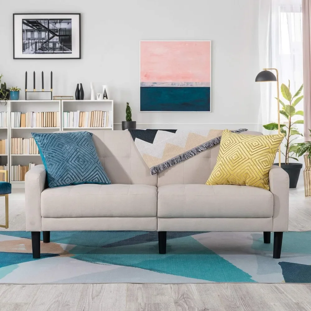 63" Small Loveseat Sofa Couch,Mid Century Modern Couches for Small Space,Upholstered 2-Seat Livingroom Bedroom Accent Sofa,Beige
63" Small Loveseat Sofa Couch,Mid Century Modern Couches for Small Space,Upholstered 2-Seat Livingroom Bedroom Accent Sofa,Beige