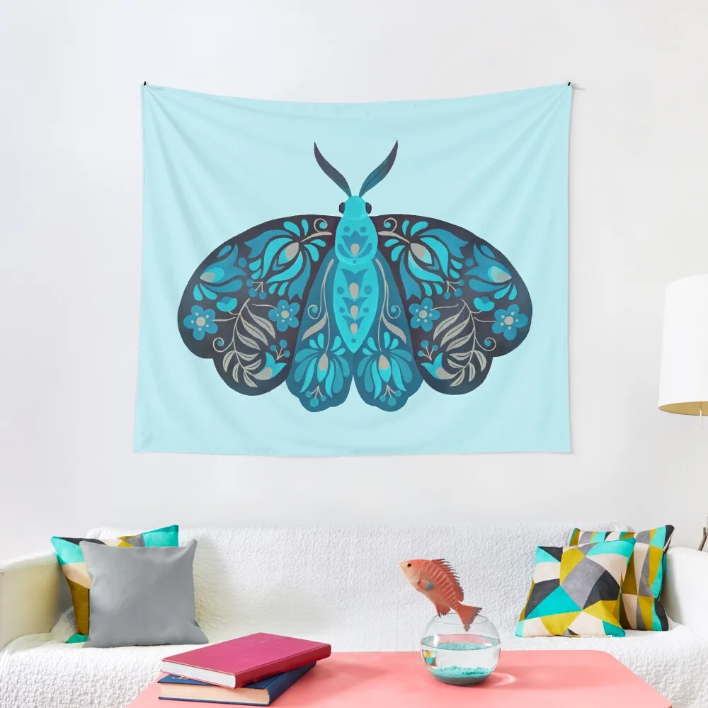 

Folk Art Floral Moth Tapestry Home And Comfort Decor Wall Decoration Items Christmas Decoration Cute Room Things Tapestry