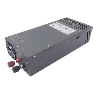 High power 1200W 12V 100A Switching Power Supply for industrial, led used AC 110v or 220V Input AC to DC S-1200-12