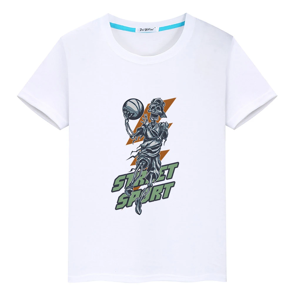 Skeleton Basketball Graphic Printing Tee-shirt Boys and Girls Cartoon Summer T-shirt 100% Cotton Short Sleeve Soft Tshirt O-neck
Skeleton Basketball Graphic Printing Tee-shirt Boys and Girls Cartoon Summer T-shirt 100% Cotton Short Sleeve Soft Tshirt O-neck