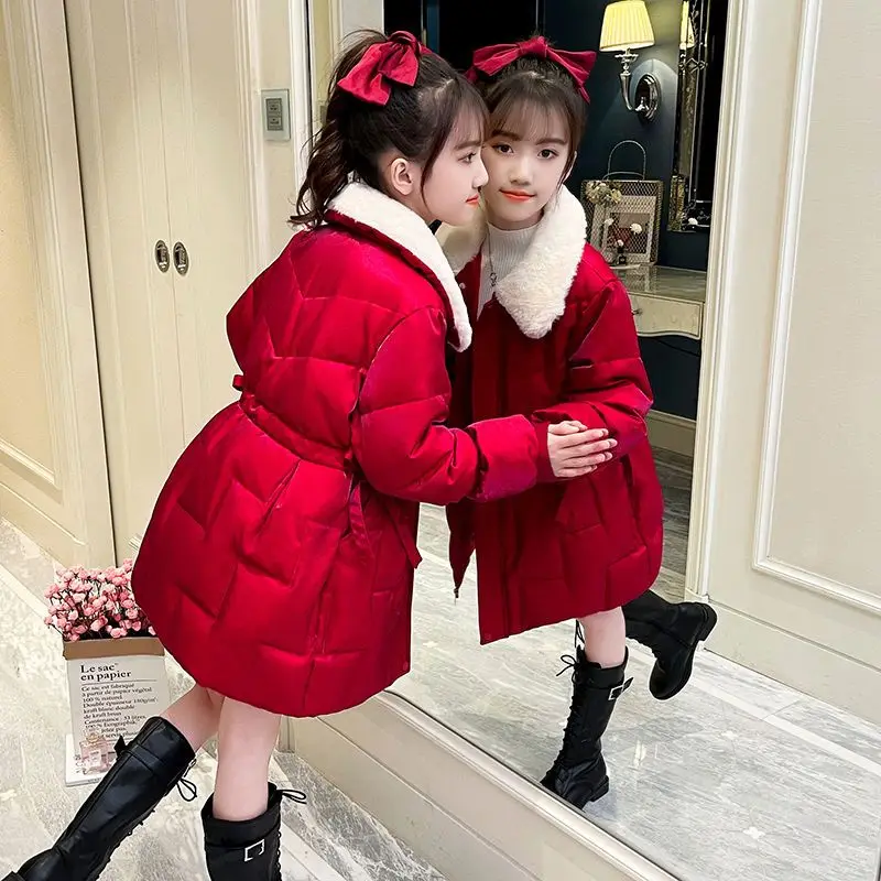 Girls Cotton Clothing Winter New Style Big Child Jacket 8 Thickening Outerwear Kids Coats Christmas Festive Parkas 7 To 12 Years
Girls Cotton Clothing Winter New Style Big Child Jacket 8 Thickening Outerwear Kids Coats Christmas Festive Parkas 7 To 12 Years