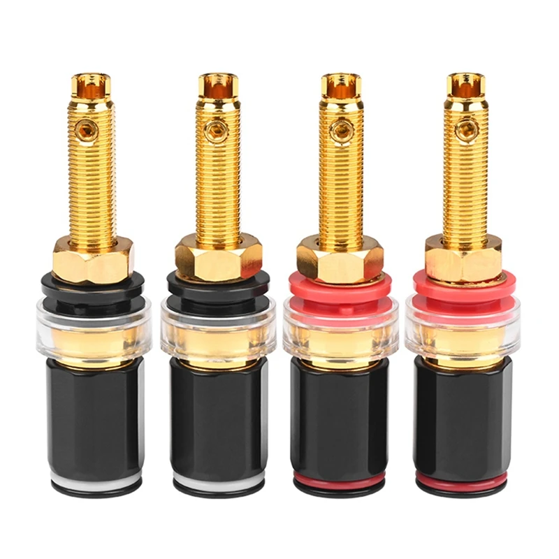 4Pcs Hifi Speaker Terminal Binding Post Pure Copper Gold Plated Amplifier Connector Accessories For Female Banana Jack Plug
4Pcs Hifi Speaker Terminal Binding Post Pure Copper Gold Plated Amplifier Connector Accessories For Female Banana Jack Plug