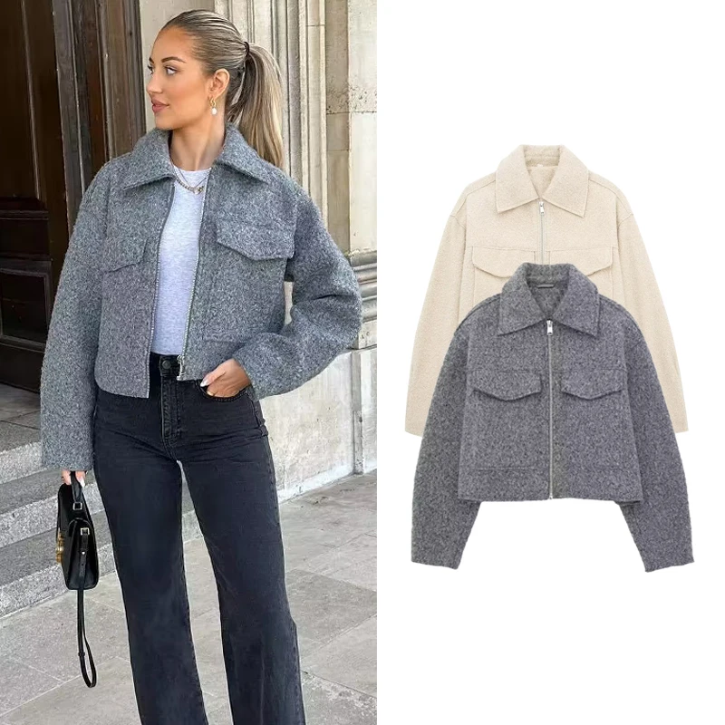 TRAF Autumn Winter Jacket Coat Women 2023 New Jacket Chic Loose Pocket Decoration Women Coat Fashion Street Elegant Warm Joker
TRAF Autumn Winter Jacket Coat Women 2023 New Jacket Chic Loose Pocket Decoration Women Coat Fashion Street Elegant Warm Joker