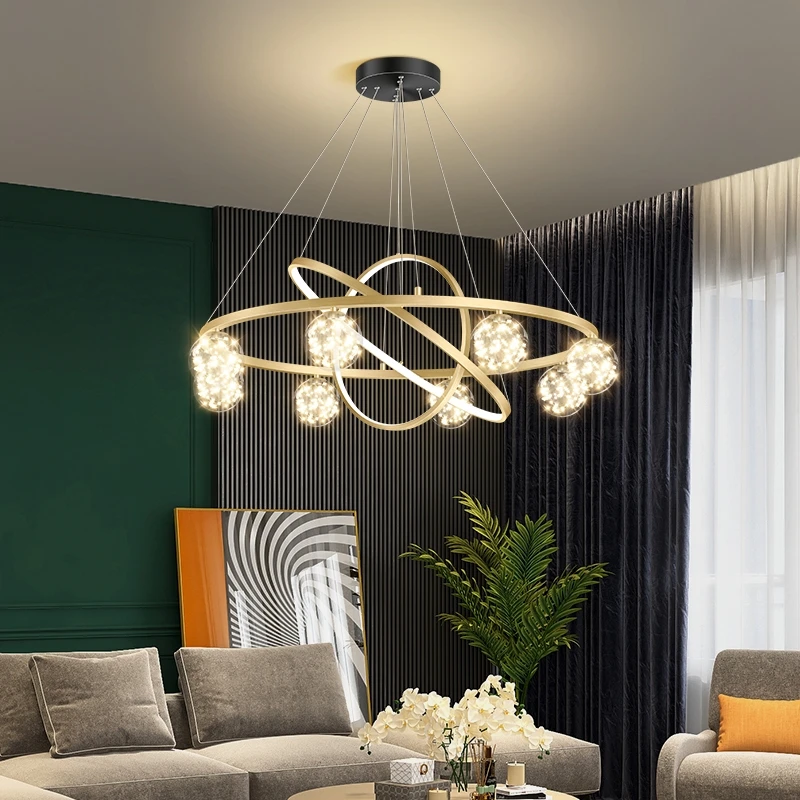 HARCOWG Gold Modern Gypsophila Pendant Lights for Living Room Dining Room 60/80CM Circle Rings Aluminum Body LED Pendant Lamp
HARCOWG Gold Modern Gypsophila Pendant Lights for Living Room Dining Room 60/80CM Circle Rings Aluminum Body LED Pendant Lamp