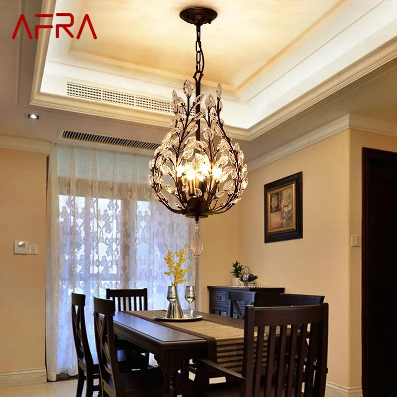 AFRA Crystal PendantLamp American Country LED Creativity Dining Room Bedroom Bar Coffee shop clothing store Chandelier
AFRA Crystal PendantLamp American Country LED Creativity Dining Room Bedroom Bar Coffee shop clothing store Chandelier